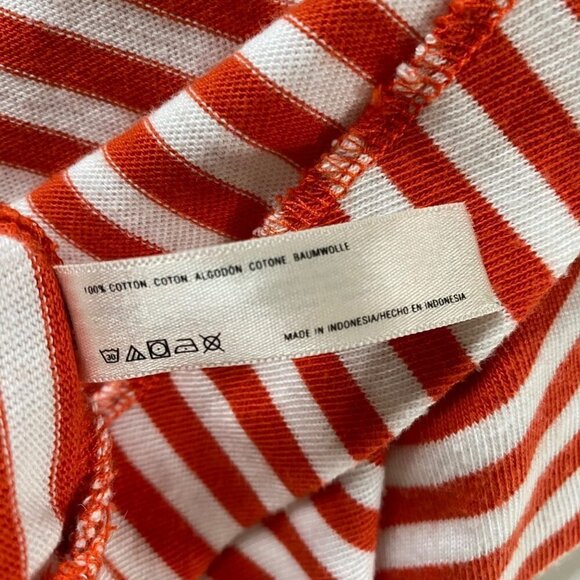 Anthropologie Saturday Sunday Cabana Chemise Orange Cream Stripe Dress Size XS‎ - Picture 8 of 9